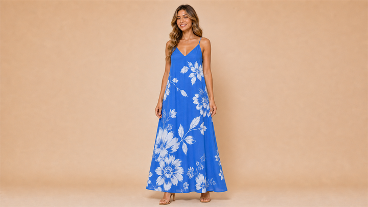 Floral Bohemian Cami Mini Dress Front View