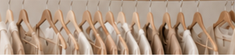 Neutral garments on hangers