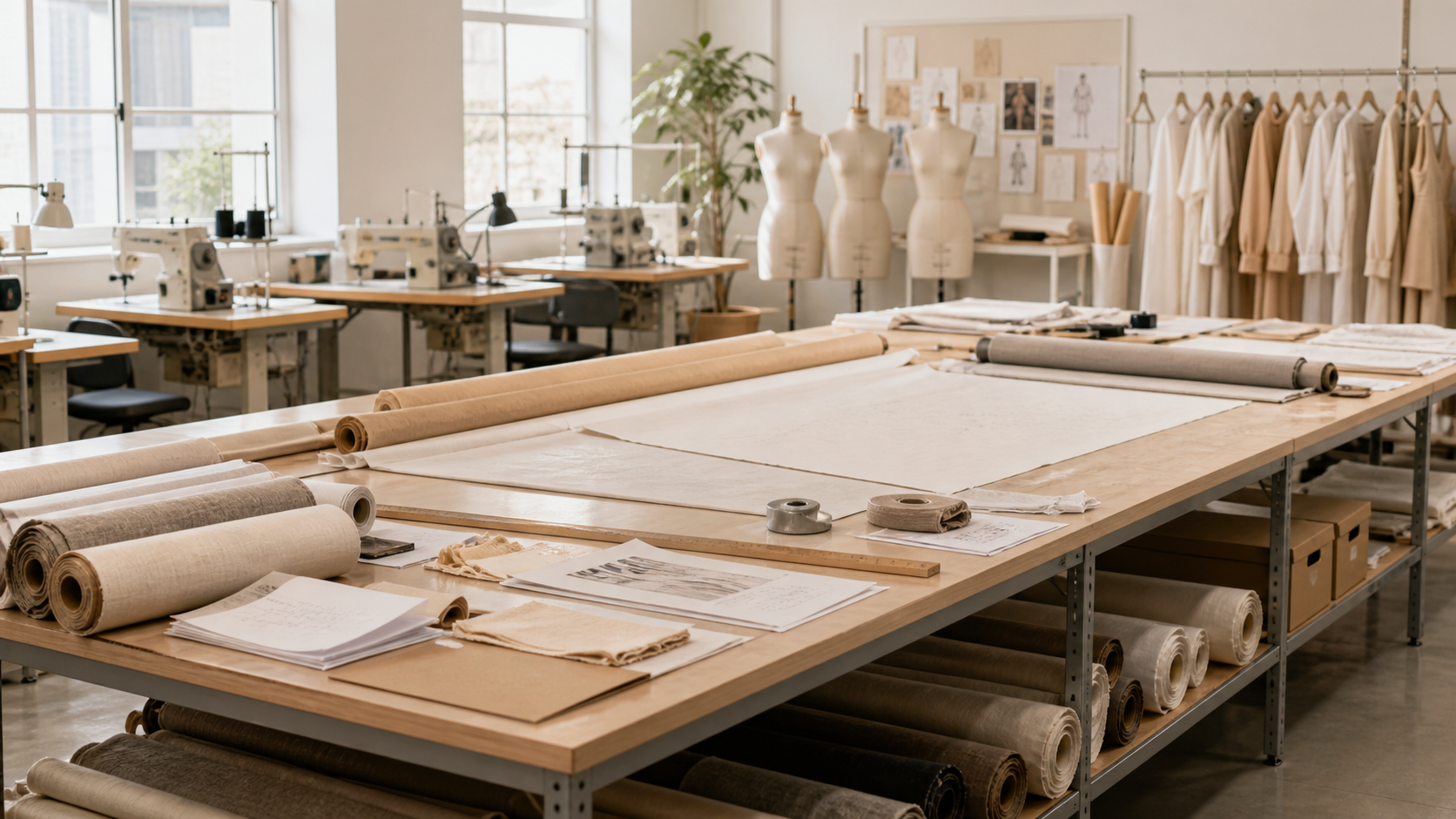 Fabric and sampling workspace