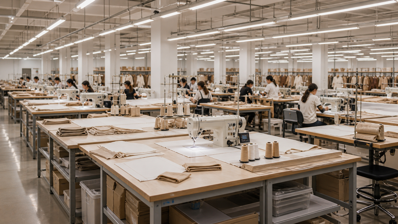 Garment production floor